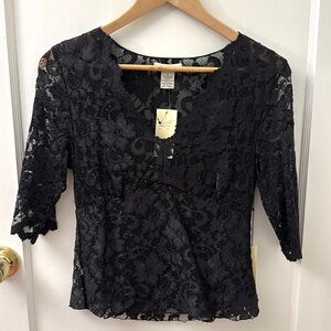 Vertigo Paris Lace Black Top - Size M - New with tags